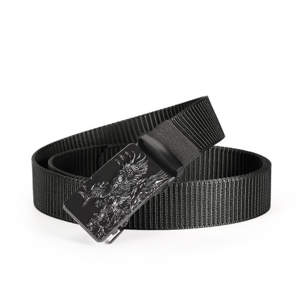 Men's Belts Outdoor Sports Nylon Men's Belt Casual Jeans Belt Animal New Iron Material Automatic Buckle_viptrois.com