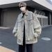 Men's Street Style Vintage Denim Spring And Autumn Loose Fashion Brand Trendy Ripped Jacket, Men's Top_viptrois.com