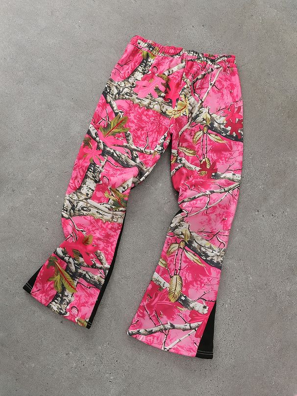 Men's Clothing Export Oriented Men's Autumn/winter Flared Trousers With Tree Branch Print, Slim Fit, Fashionable Style, Casual And Versatile._viptrois.com