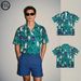 Men's Clothing Light Luxury Python Pattern Cuban Collar Shirt Men's Short Sleeves Spring And Summer High End Shirt Niche Fashion Brand Wear_viptrois.com