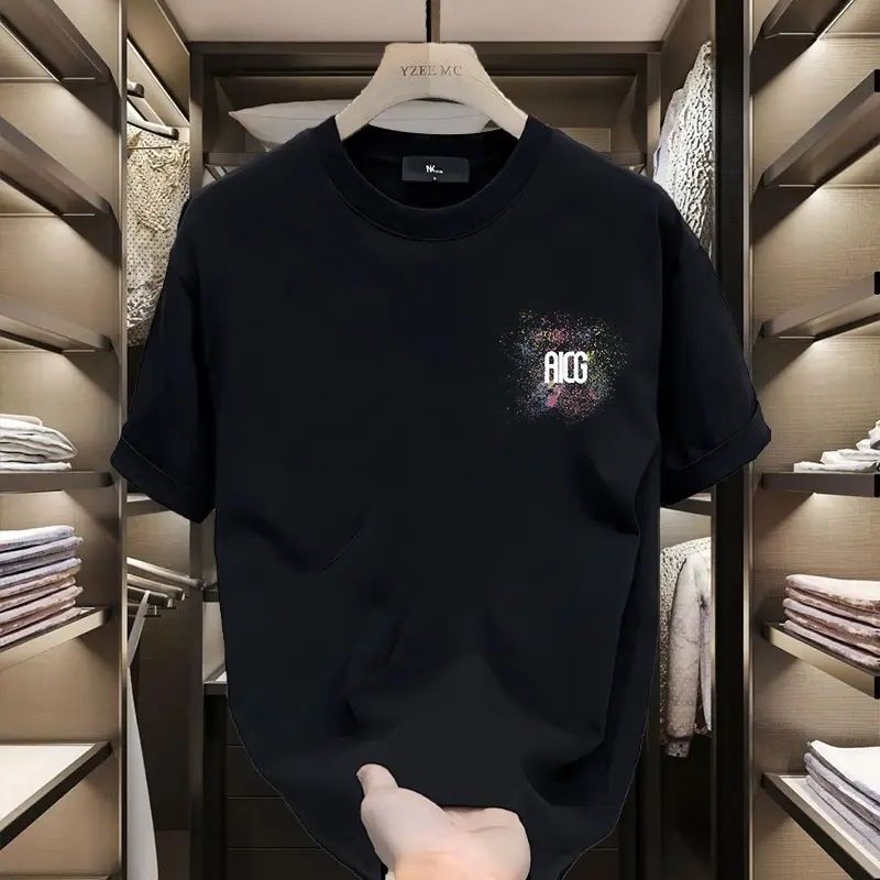 American Ruffian Handsome Cotton Short-sleeved T-shirt Young Men's And Women's Summer Ins Trendy Brand Street Loose And Versatile Short-sleeved Top_viptrois.com