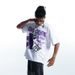 Spring And Autumn New American Street Graffiti Skull 315G Thick Trendy Brand T-Shirt For Men_viptrois.com
