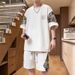 2025 New Chinese Style Summer Light Luxury High-End Short Sleeve Shorts Sports Two-Piece Set Men's Casual Fashion Suit_viptrois.com