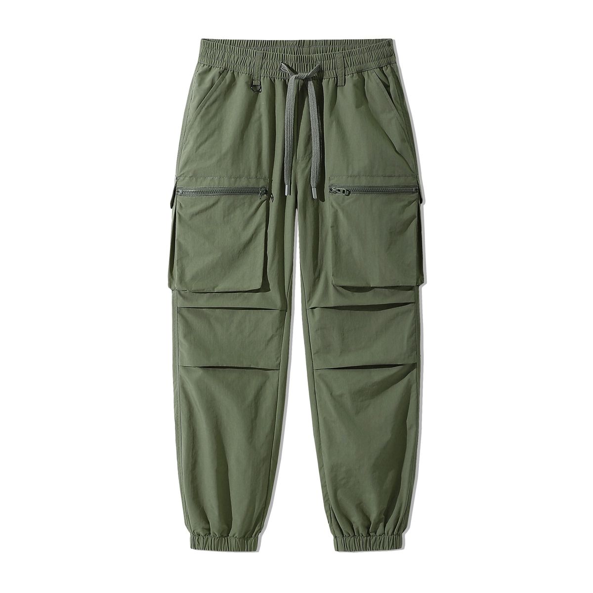 Men's Clothing Waterproof Casual Pants Loose Multi Pocket All match Cuffed Trousers_viptrois.com