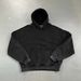 Vintage Americana Fleece-Lined Hoodie – Wax-Dyed Black Pullover With Snap Buttons & Hidden Mouse Pocket_viptrois.com