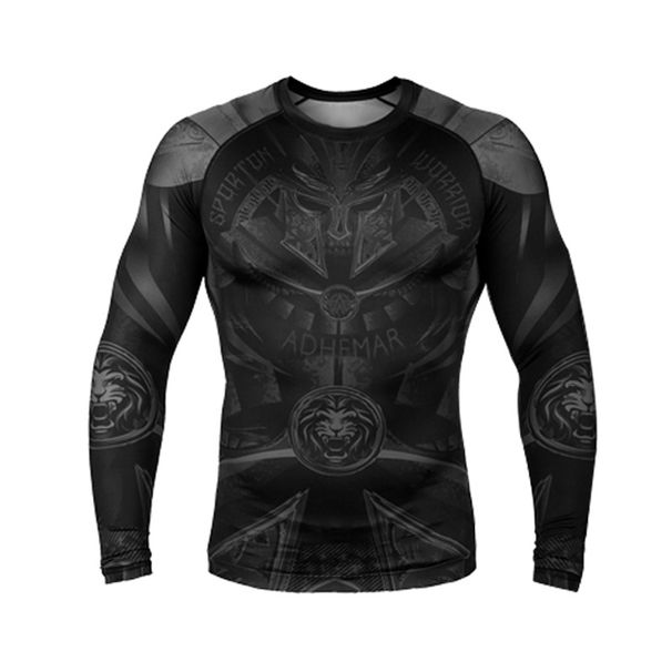 Men's Clothing CMuay Thai Fighting Sanda Boxing Tight Long Sleeve Men's MMA Training Sports Fitness Breathable Tops Customized_viptrois.com