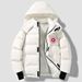 Men's Clothing Couple's Winter Hooded Loose Fitting Versatile US Map Logo Solid Color Windproof And Cold Resistant Cotton Coat_viptrois.com
