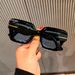 European And American Personality Candy Color Lens Large Frame Polygonal Sunglasses For Women Luxury Rhinestones Net Celebrity Style Catwalk Sunglasses_viptrois.com