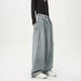Men's Clothing | New Niche Design Crease Deconstruction American High Street Straight Washed Jeans_viptrois.com