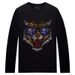 Men's Clothing Hot Diamond Tiger Head Long Sleeved T Shirt Modal T Shirt Large Size Top_viptrois.com