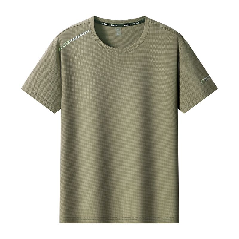Men's plus Size Printed Short Sleeve Shirt Summer Thin Breathable Loose Quick Drying Casual Top for plus Size Men_viptrois.com