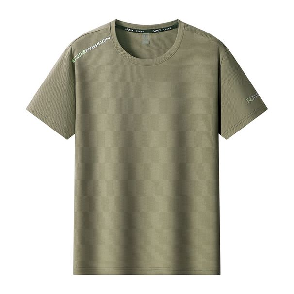 Men's plus Size Printed Short Sleeve Shirt Summer Thin Breathable Loose Quick Drying Casual Top for plus Size Men_viptrois.com