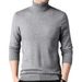 2024 High Collar Sweater Men Slim Fit Autumn Winter Warm Men's Base Knitwear Straight_viptrois.com