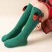 Girls Socks Spring And Autumn Children's New Year Red Middle Tube Socks Christmas Stockings Middle And Large Children Student Calf Socks_viptrois.com