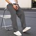 2025 Autumn New Slim-Fit Cropped Solid Color Casual Pocket Pants_viptrois.com