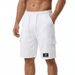 Men's Loose Fit Linen Cargo Shorts Summer 2026 Style Multi Pocket Solid Color mid Waist Drawstring Elegant Basic_viptrois.com