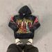 2025 New Cardigan Street Hip-Hop Foreign Child Print Black Zipper Sweatshirt Women's Jacket_viptrois.com