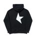 Trendy Brand New High Street Pentagram Print Long-sleeved Sweater Couple Hooded Shoulder Sweater_viptrois.com