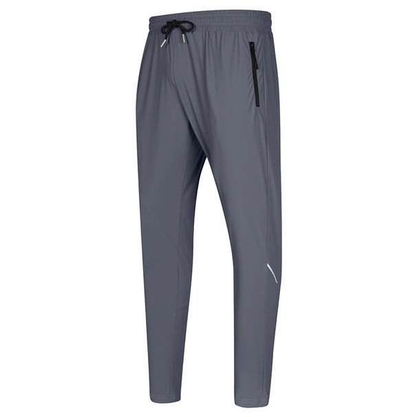 "Men's Ice Silk Casual Pants - Lightweight & Breathable Summer Joggers For Gym, Running & Daily Wear (Black/Dark Gray/Royal Blue/Khaki)"_viptrois.com