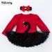 Baby clothes baby children's clothing baby long-sleeved halter dress cartoon swan mesh princess skirt_viptrois.com
