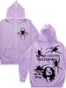 Dark Style Printed Loose Hooded Cardigan Full Zip Sweatshirt Men Trendy Handsome Internet Celebrity Personality Hip Hop_viptrois.com