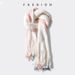 Color Matching Scarf Women's Winter Korean Version Versatile Knitted Wool Scarf Men's And Women's Couples Long Thermal Scarf_viptrois.com