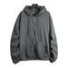 Men's Clothing Zipper Sweater Cardigan Sports Hoodie Solid Color Fleece Loose Top_viptrois.com