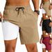 Men's Summer Sports Jogging Shorts Quick Drying Double Layer Fitness Casual Drawstring Style_viptrois.com