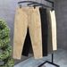 Men's Clothing Nine Point Pants Trendy Solid Color Casual Suit Pants Slim Design Pants_viptrois.com