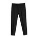 Summer Ice Silk Men's Cropped Suit Pants Flowy Nine Point Business Casual Korean Style Straight Leg Loose Fit_viptrois.com