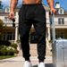 Men's Loose Fit Waffle Knit Casual Jogger Pants - Breathable Hip Hop Streetwear Sweatpants For All Seasons_viptrois.com