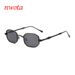 New Design Small Diamond Metal Frame Polygonal Sunglasses Multi Color Gradient Sunglasses_viptrois.com