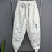 Men's Clothing Men's Summer Thin Casual Pants Breathable Trendy Loose Harem Sweatpants Solid Color Slimming Versatile Jogger Bottoms_viptrois.com