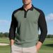 Men's Color Block Pullover Sweatshirt - Lightweight Fall Knit Hoodie For Casual & Sporty Look | Comfortable Polyester Blend | S-XXXL_viptrois.com