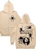 Dark Style Printed Loose Hooded Cardigan Full Zip Sweatshirt Men Trendy Handsome Internet Celebrity Personality Hip Hop_viptrois.com