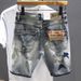 Men's Clothing Denim Shorts Men's Korean Version Of Shorts Trendy Students Retro Nostalgic Casual Breeches_viptrois.com