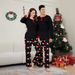 Christmas Santa Fawn Alphabet Christmas Family suit printed homewear pajamas_viptrois.com