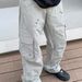 2024 New American Style Casual Cargo Functional Loose Straight Ski Wide Leg Paratrooper Pants Trendy Brand_viptrois.com