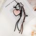 Bag Charm New Bag Hanging Love Bag Pendant Pink Peach Heart Braided Rope Lanyard Leather Keychain Pendant_viptrois.com