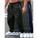 Men's Cargo Jogger Pants - Oversized Workwear Trousers With Drawstring Waist & Multi-Pockets, Polyester Casual Streetwear_viptrois.com