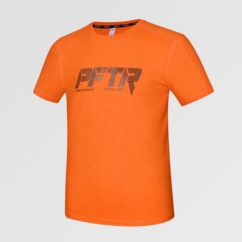 Men's Clothing Summer Sports T Shirts Round Neck Quick Drying Breathable Loose Elastic Short Sleeved Running Fitness Tops_viptrois.com
