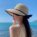 Fisherman's women, summer outdoor shading, breathable protection 2023 new fashionable and versatile straw hat, sun hat_viptrois.com