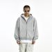 "Oversized Zip-Up Hoodie – Heavyweight Polyester Unisex Streetwear (Black/Charcoal/Navy)"_viptrois.com