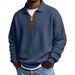 Men's Oversized Sweatshirt - Long Sleeve Turn-Down Collar Casual Pullover (S-5XL, Black/Grey/Beige/Navy/More)_viptrois.com