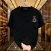 TKPA Men's T-shirt Summer New Style American Street Cartoon Printed Bear Cotton Loose_viptrois.com