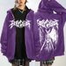 2023 New Hooded High Street Gothic Demon Print Sweatshirt Spring And Autumn Zipper Jacket Top_viptrois.com