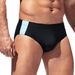 Men's Triangle Solid Color Tight Anti Exposure Anti Embarrassment Sexy Sports Fashion Swimming Trunks_viptrois.com