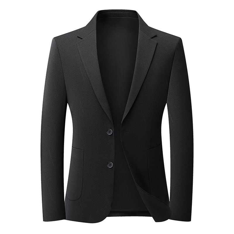 Black Suit Spring New Korean Version Slim Fit Single West Jacket Business Casual Men's Formal Wear High-End Feeling_viptrois.com