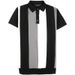 Ice Silk Polo Shirt Men's Short Sleeve 2025 Summer New Style Lapel Color Matching Striped Knitted T Shirt Slim Fit Trendy Fashion_viptrois.com