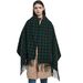 Unisex Shawl bib women's fashion thickened small plaid fringe scarf shawl_viptrois.com